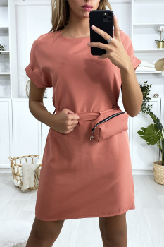 Robe avec mini poche Corail