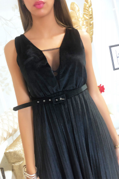 Robe longue décolleté Noir