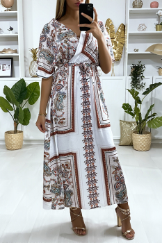 Robe longue kimono Blanc