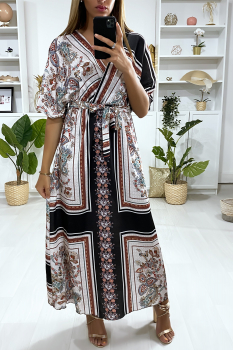 Robe longue kimono Noir