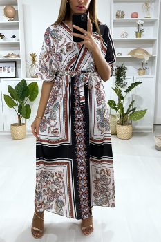 Robe longue kimono Noir