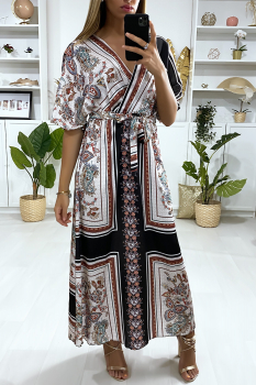 Robe longue kimono Noir