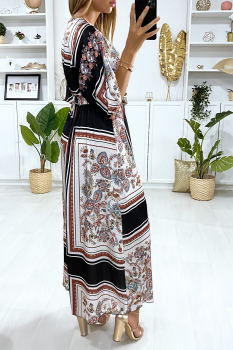Robe longue kimono Noir