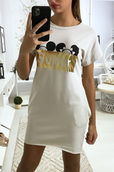 Robe t-shirt SUPER Mickey&Minnie Beige