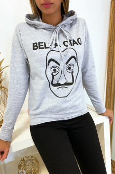 Sweat tendance La casa de papel Gris