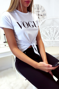 T-shirt court VOGUE Blanc