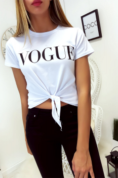 T-shirt court VOGUE Blanc