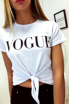 T-shirt court VOGUE Blanc