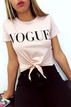 T-shirt court VOGUE Rose