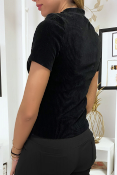 Top en velours noir