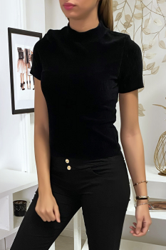 Top en velours noir