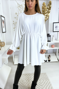 Tunique blanche femme à manches longues