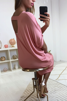 Tunique longue fluide agréable Rose
