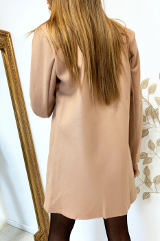 Veste longue ouverte Camel