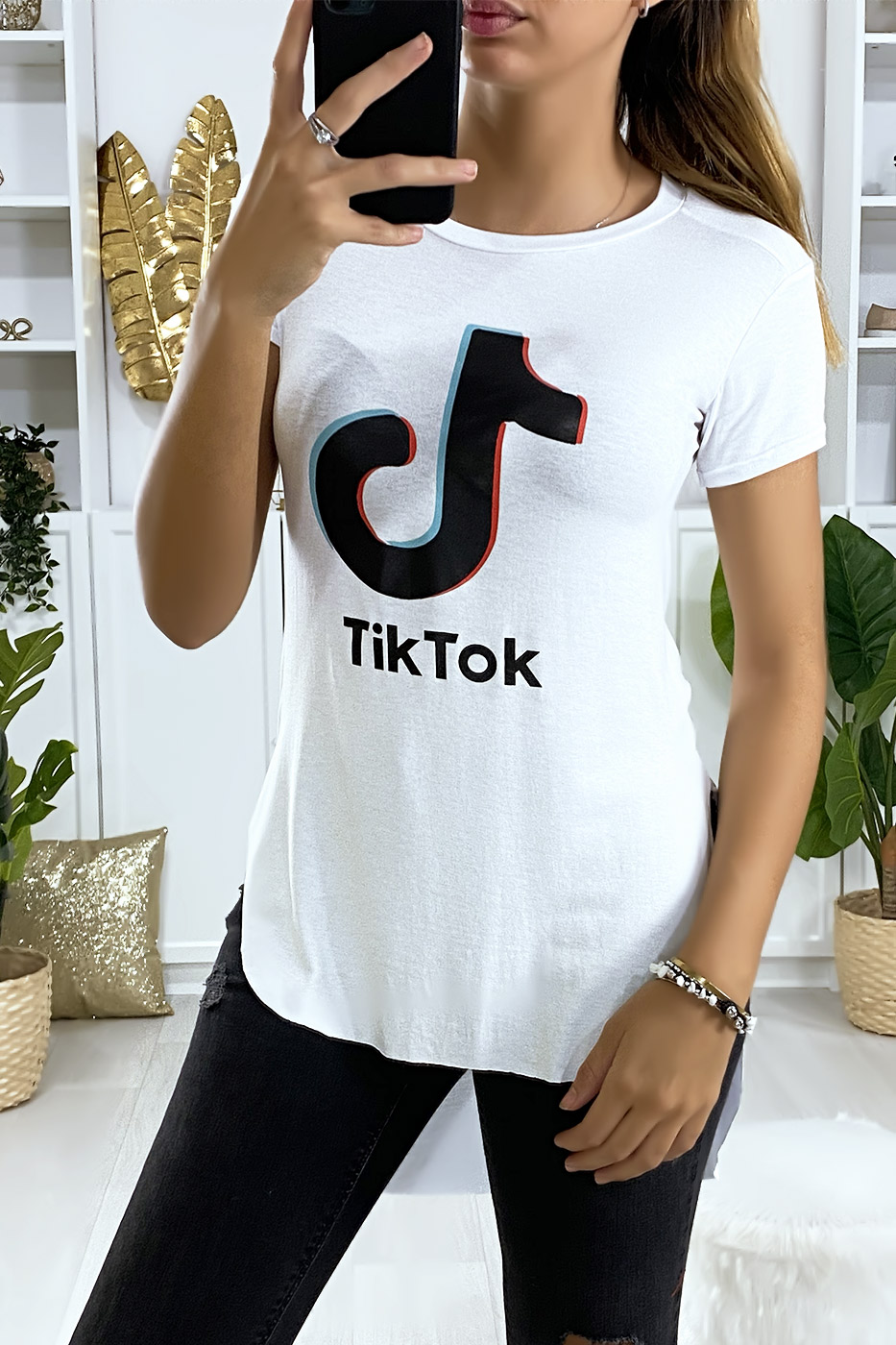 Tee shirt 2025 tik tok femme